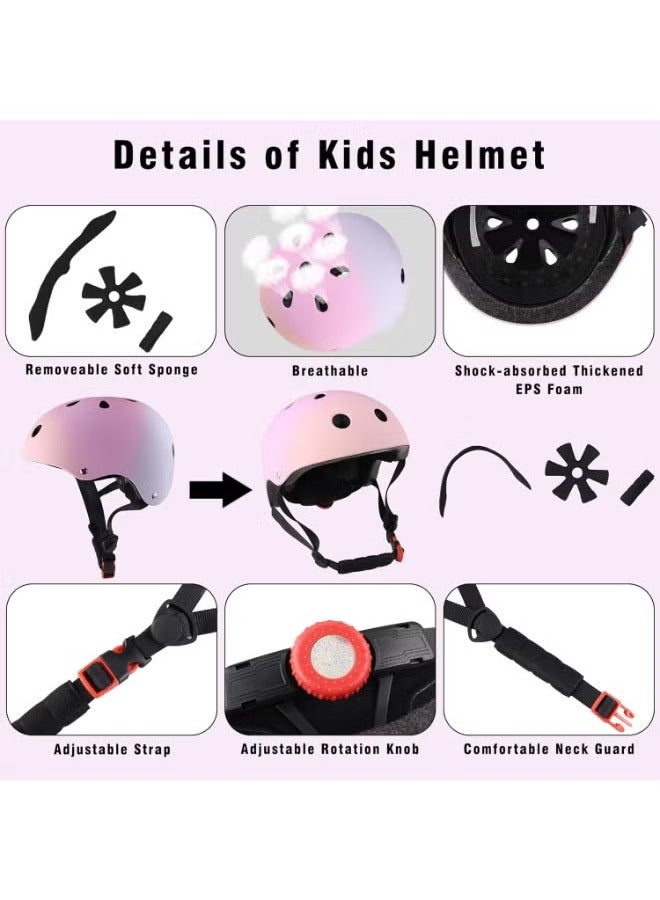 Top-rated 7-in-1 Kids Bike Helmet Set | Adjustable Safety Gear for Cycling, Skating, Skateboarding | Premium Protection for Boys and Girls (Ages 3-10) | Breathable, Easy-Clean, Strong Impact.