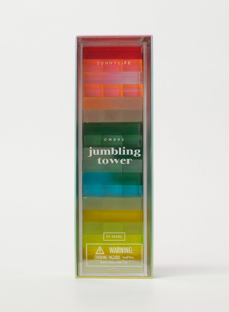 Ombre Lucite Jumbling Tower Sherbert