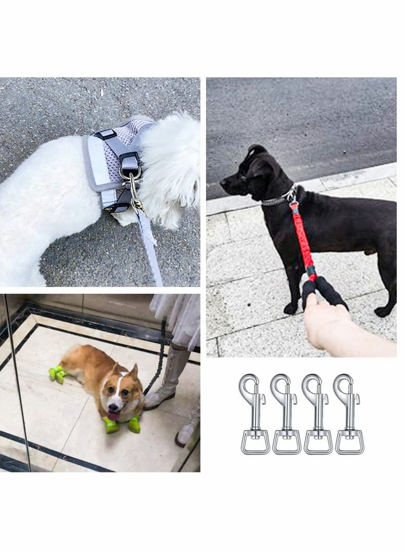 10 Pcs Dog Leash With Hook Buckle 360° Swivel Snap Hooks Square Eye Swivel Bolt Snap Heavy Duty Trigger Hooks Clips Stainless Steel Clips Clasp Suitable for connecting pet collars and keychains