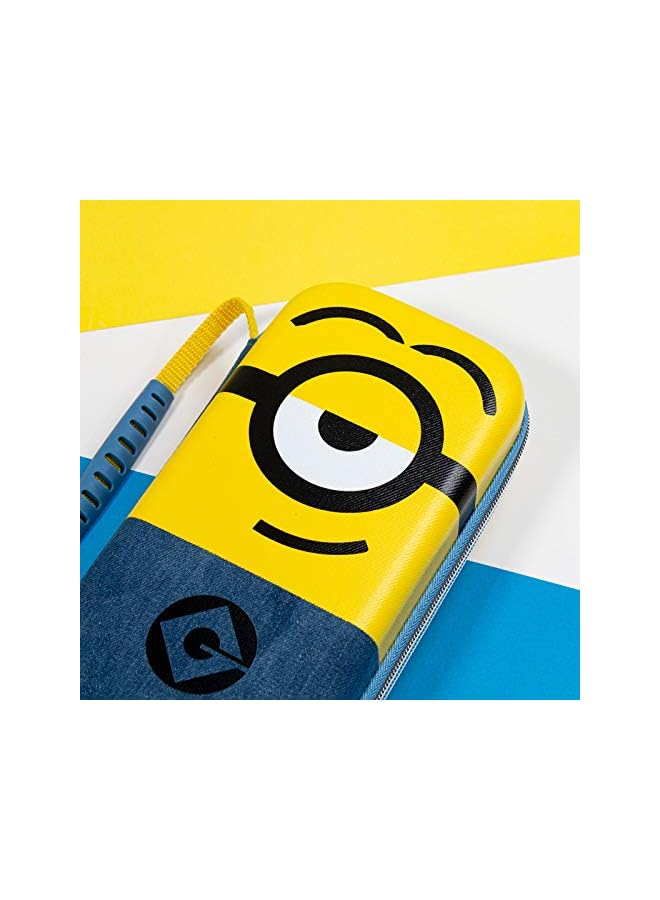 Official Minions Hard Shell Travel Case for  and OLED Model 2021 Console - Fits 10 Games and Switch Accessories