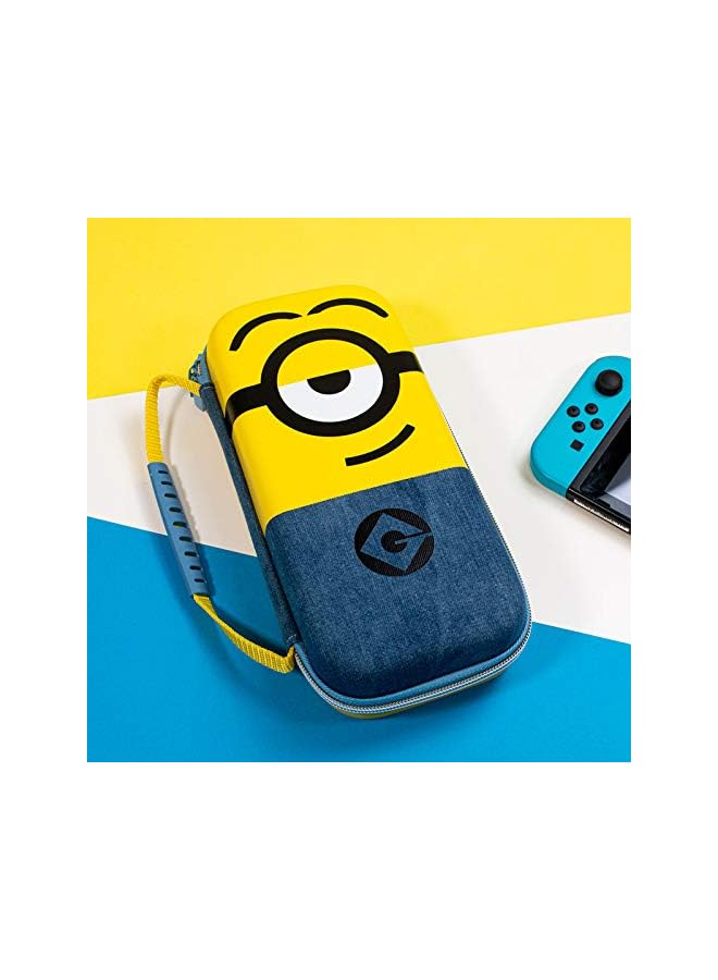 Official Minions Hard Shell Travel Case for  and OLED Model 2021 Console - Fits 10 Games and Switch Accessories