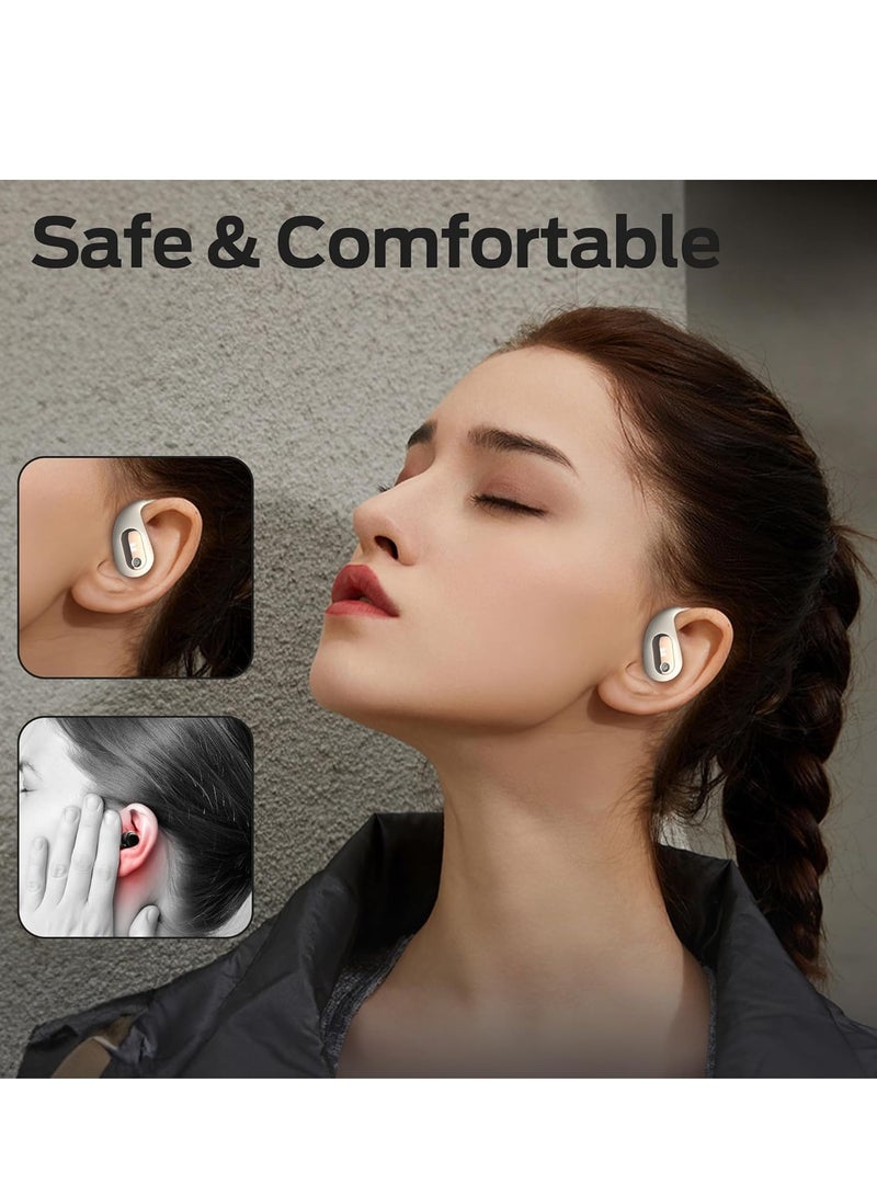 Open Ear AC210 Headphones, Bluetooth 5.4 Earphones Stereo Sound, Wireless Headphones 30 Hours Playback, Type-C Charging, HD Clear Calls, Touch Control, IPX5 Waterproof Open Ear Earbuds