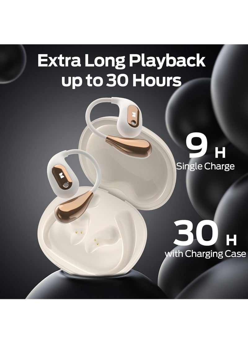 Open Ear AC210 Headphones, Bluetooth 5.4 Earphones Stereo Sound, Wireless Headphones 30 Hours Playback, Type-C Charging, HD Clear Calls, Touch Control, IPX5 Waterproof Open Ear Earbuds