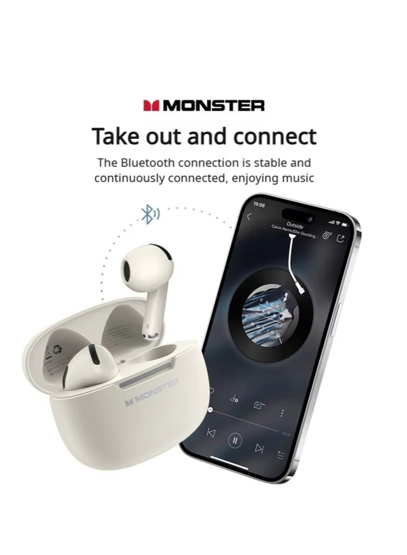 N-Lite 208 Wireless Earbuds Bluetooth 5.4 Built-in Mic, Bluetooth Earbuds Touch Control, Headphones Bluetooth Wireless with 30H Playtime, Type-C Fast Charging, Clear Call for Running, Workout