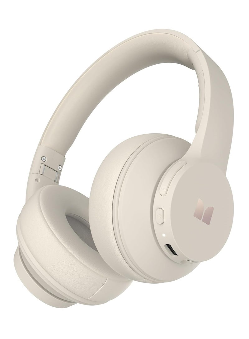Mission 100 Bluetooth Headphones, Over Ear Headphones with Immersive Bass, Crystal Clear Call, 40H Playtime, Bluetooth 5.4, Comfortable Fit Wireless Headset for Travel Work