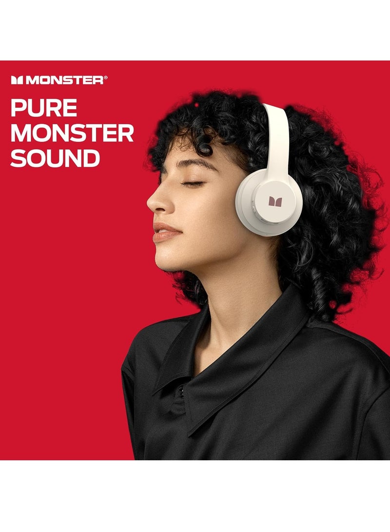 Mission 100 Bluetooth Headphones, Over Ear Headphones with Immersive Bass, Crystal Clear Call, 40H Playtime, Bluetooth 5.4, Comfortable Fit Wireless Headset for Travel Work