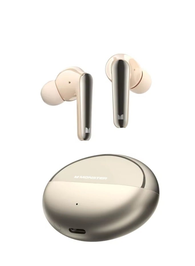 N-Lite 203 AirLinks Wireless Earbuds, Bluetooth 5.3 Headphones with HiFi Stereo, Crystal Clear Call, 30H Playback, Type-C Charging, Touch Control, IPX6 Waterproof in-Ear Earbuds Earphones