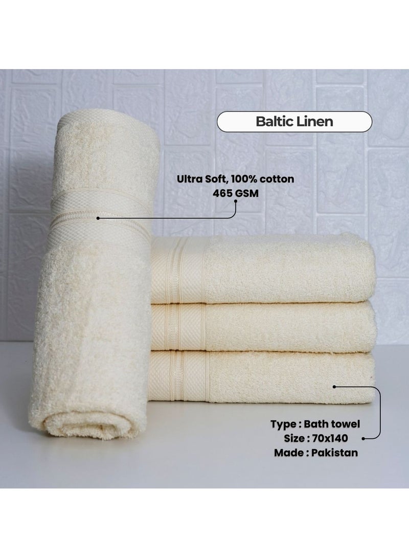 100% Cotton Ultra Soft Bath Towel Set, 70x140 cm, Quick Dry, Super Absorbent, Antibacterial Treatment, 550 GSM Terry-  Peau-Deuce collection