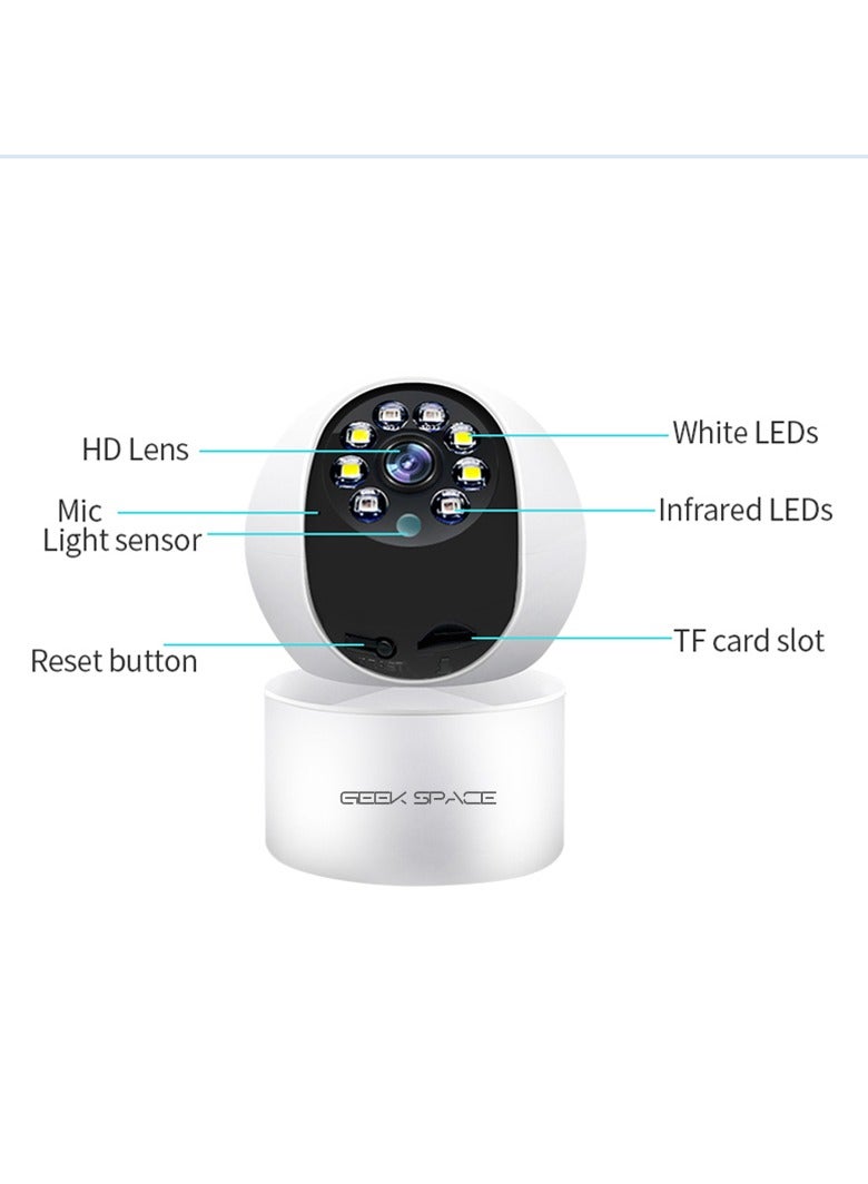 Wireless Baby Camera Baby Monitor Security Camera Pet Camera home camera indoor camera W/Motion Detection 1080P 2-Way Audio With Night Vision