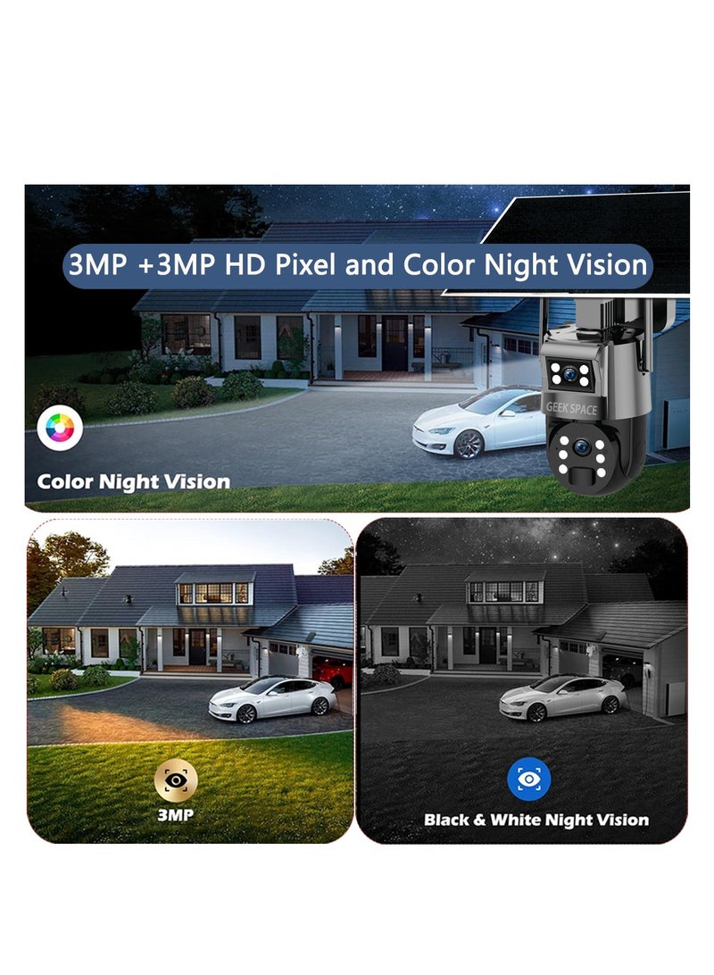 4G Solar Security Camera CCTV Camera With 4 Million Pixels High-Definition Outdoor Waterproof Home Solar Monitoring Camera Wireless 4G Sim Card Solar Camera Ptz 360° View Outdoor Cctv Camera Dual Lens Smart Motion Tracking Full Color Night Vision IP65 Weatherproof