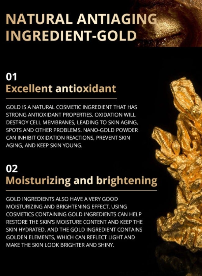 20Pcs of Sleeping Mask 24K Gold Night Firming Mask Whitening Mask Facial Care Moisturizing Brightening Anti-aging