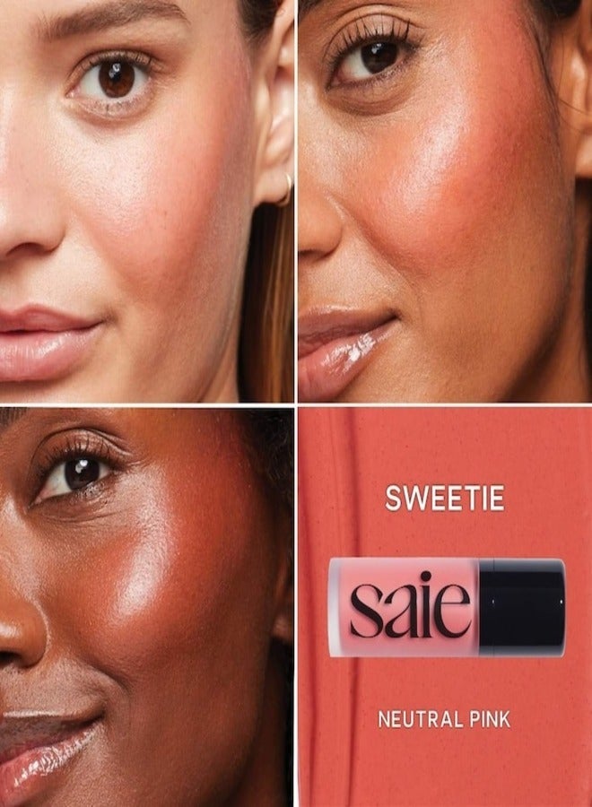 SAIE  Dew  Blush - Lightweight Blendable Liquid Blush, Sweetie - neutral pink 11g for a Natural Glow