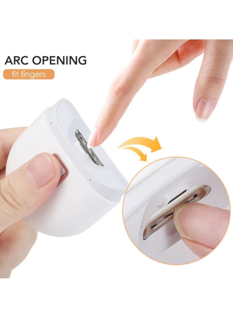 Professional Automatic Electric Nail Cutter Rechargeable Nail Clipper With Light For Baby Kids/Women/Men Nail Care Sharpener