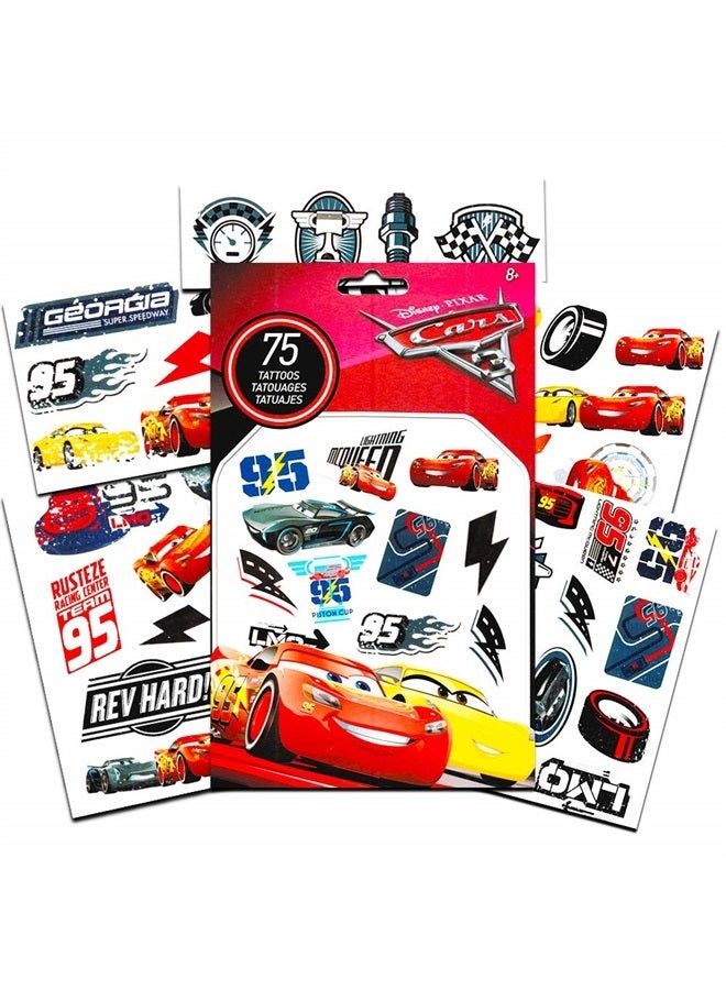 Cars Temporary Tattoos for Kids Party Favor Set (50 Disney Cars Temporary Tattoos)
