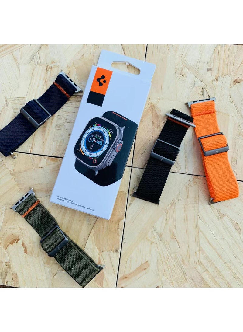 Watch Strap for Apple Ultra Watch Band 49mm/45mm/44mm/42mm, 1 Black Nylon Watch Strap for Apple Watch Ultra Band(49mm)/for Series 3/2/1(42mm)/for Series 8/7(45mm)/for Series SE2/6/SE/5/4(44mm)