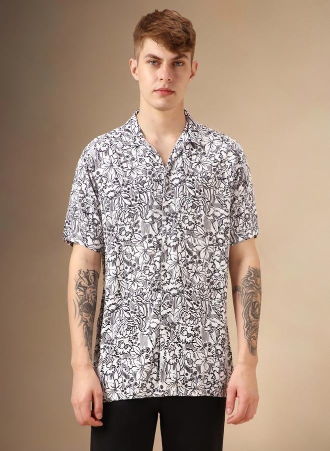 Men’s Relaxed Fit Multi Colour Rayon Shirt – Classic and Comfortable