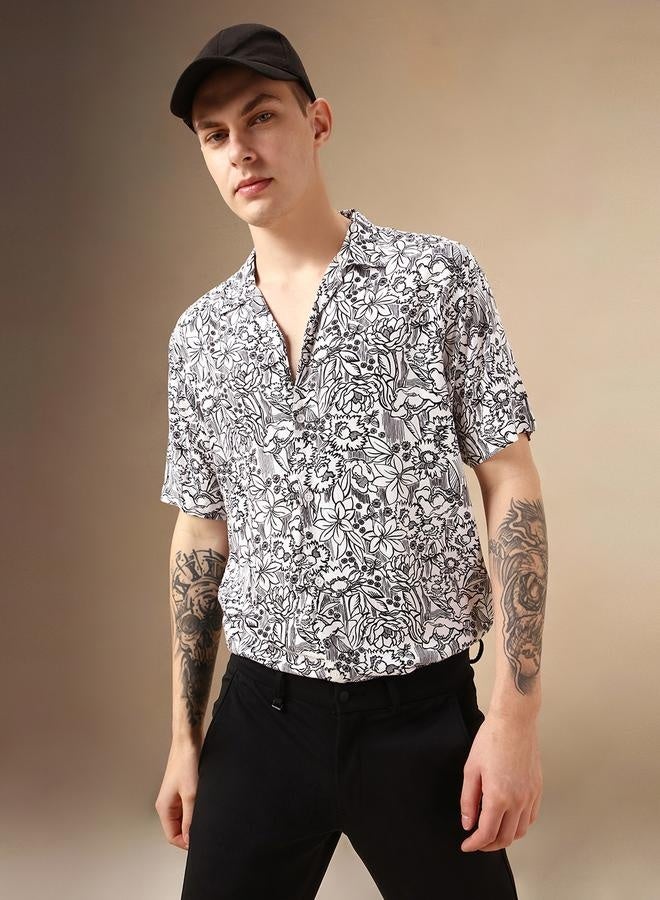 Men’s Relaxed Fit Multi Colour Rayon Shirt – Classic and Comfortable