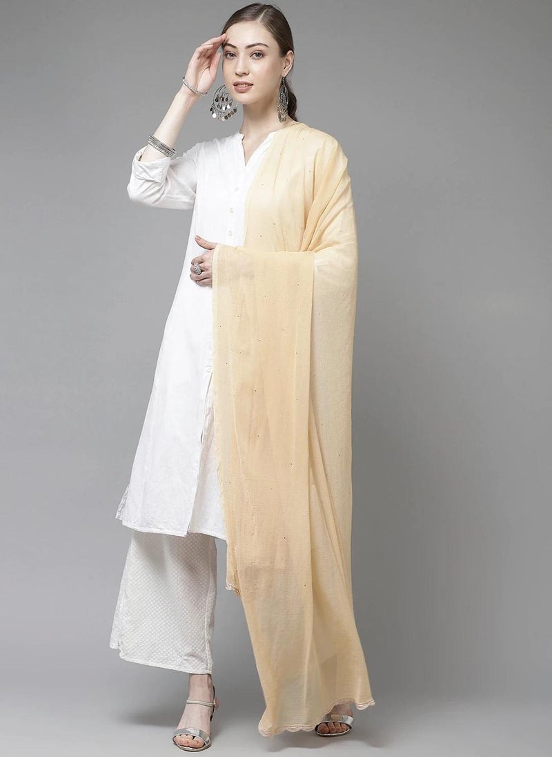 Chiffon Lucknowi Dupatta With Muqaish Work