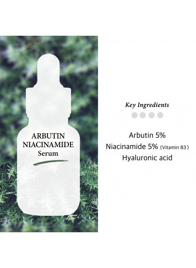 Arbutin 5% Serum for Face with Niacinamide 5% - Treating Pigmentations, Melasma, Dark Spot Corrector, Prevent Skin Discolouration, 1 Fl Oz (30ml)