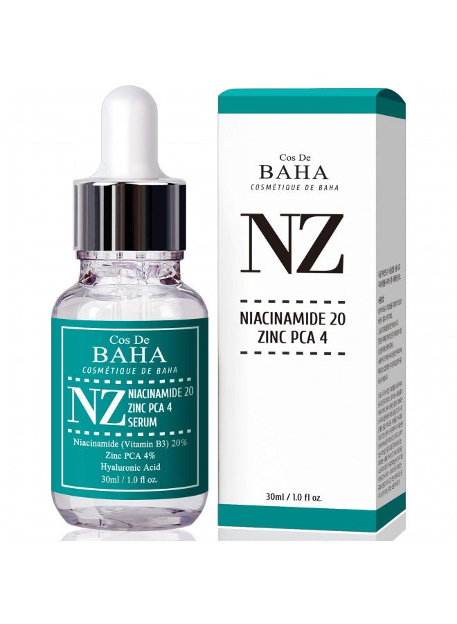 Niacinamide 20% + Zinc PCA 4% Serum for Face, Pore Reducer, Uneven Skin Tone Treatment, Diminishes Acne Prone, Skin Balancing Pore Reducing, Restores Elasticity, 1 Fl Oz