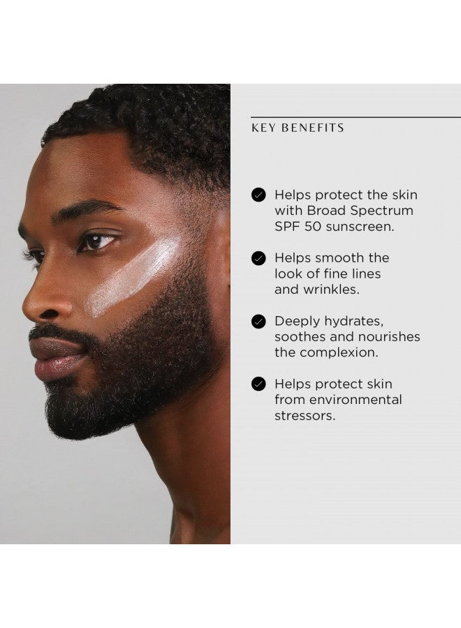 COSMEDIX Peptide-Rich Defense Face Moisturizer with SPF 50 Sunscreen - Visibly Reduce Fine Lines and Wrinkles, Protect Skin Against Aging - Lightweight & Hydrating Face Lotion, Sunscreen for Face