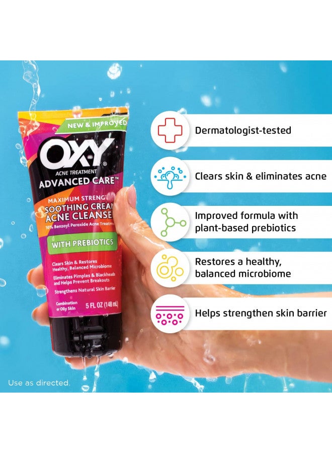 OXY Acne Medication Maximum Action Advanced Face Wash, Advanced Face Wash 5oz (Pack of 2)