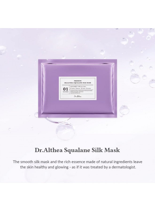 Dr.Althea Premium Mask - Squalane, Silk Conditioning, Water Glow Ampoule, Charcoal, Deep Hydaration, Soothing, Pore care 5ea (Squalane)