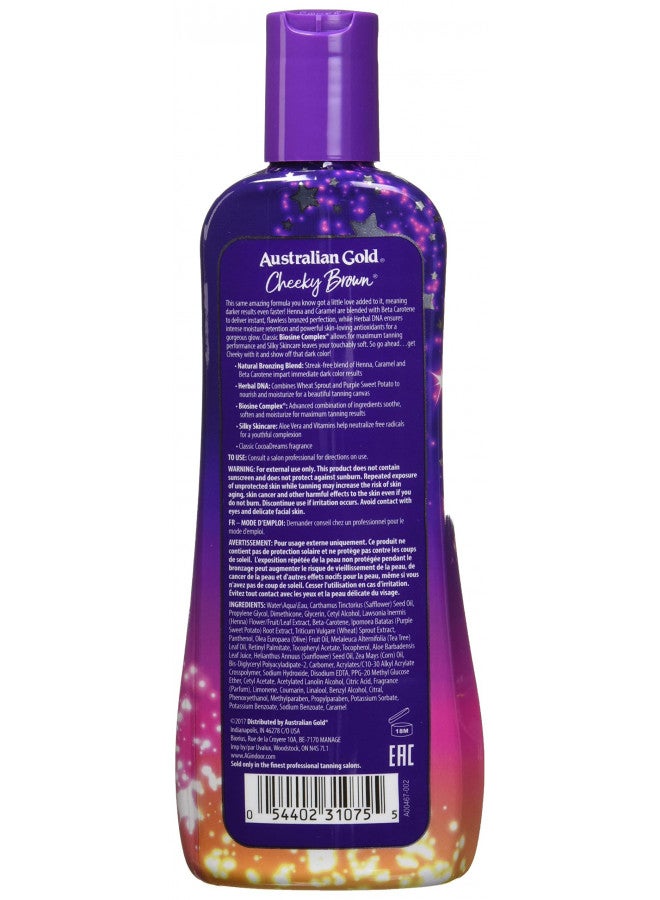 Australian Gold, CHEEKY BROWN Accelerator Dark Natural Bronzers, Tanning Bed Lotion 8.5 oz