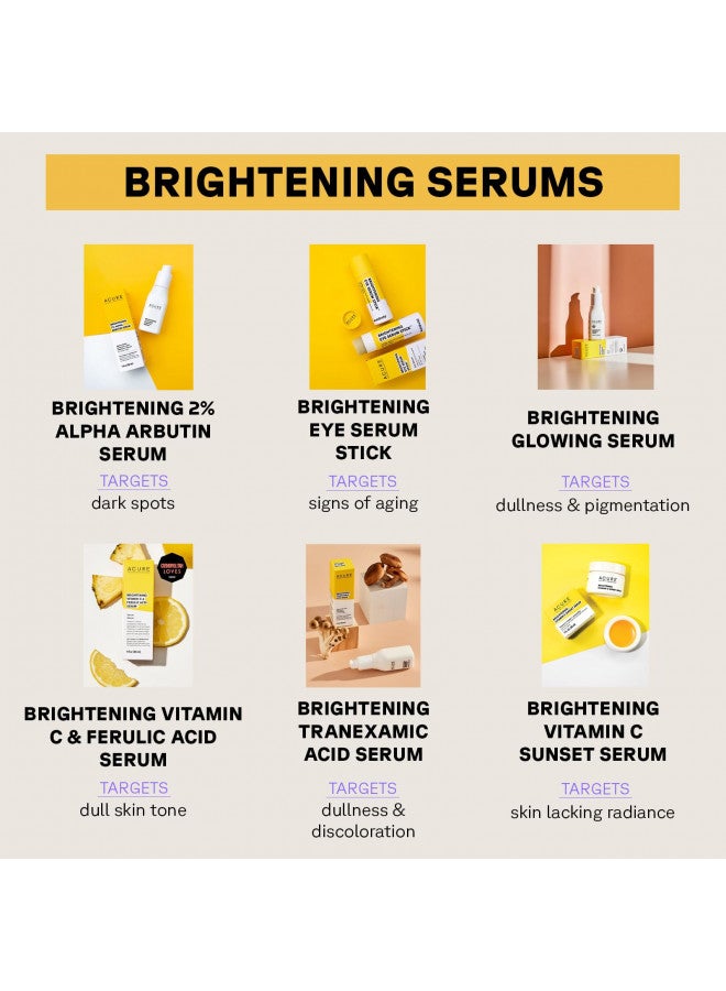 Acure Brightening Glowing Serum | 100% Vegan | For A Brighter & Appearance | Argan Oil, Pumpkin & Cranberry - Hydrates, Soothes & Adds Antioxidant Protection | All Skin Types | 1 Fl Oz