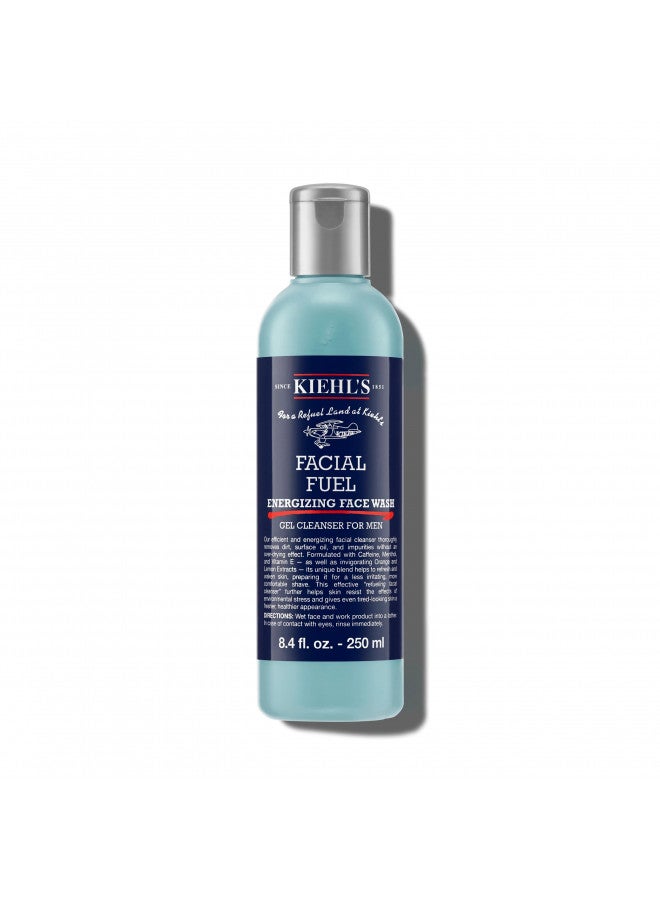 Kiehl's Facial Fuel Energizing Face Wash Gel Cleanser for Men, 8.4 Ounce