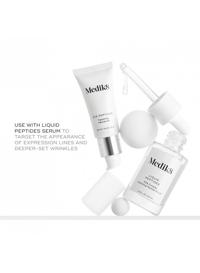 Medik8 Eye Peptides - Firming, Hydrating Daily Under Eye Skin Repair Gel - Smoothing, Tightening, Anti-Aging Treatment for Reducing Wrinkles - Plumping, Refreshing, Gentle Skin Regeneration - 0.5 oz