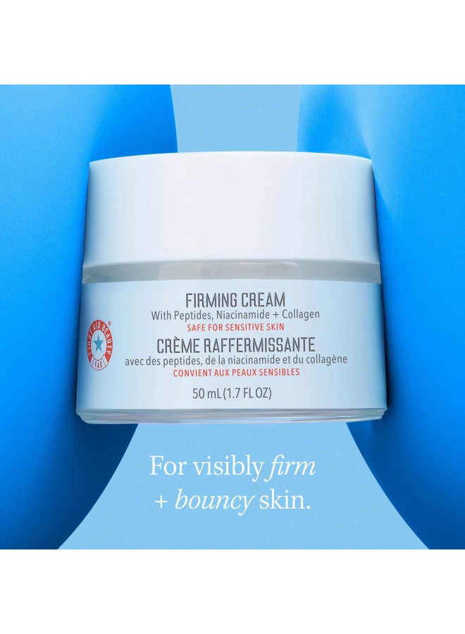 First Aid Beauty Firming Cream with Peptides, Niacinamide + Collagen Day & Night Anti-Aging Face Moisturizer 1.7 fl oz