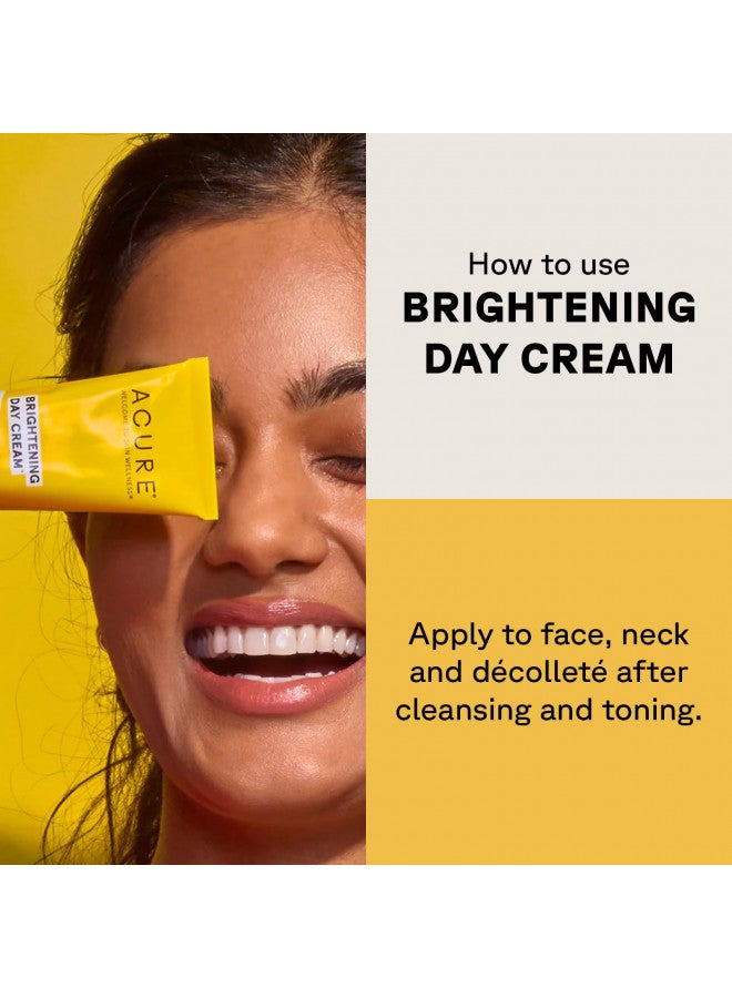 Acure Brightening Day Cream | 100% Vegan | For A Brighter Appearance | Cica & Argan Oil - Moisturizes, Fights Dullness & Improves Skin's Appearance | All Skin Types (1.7 Fl Oz)