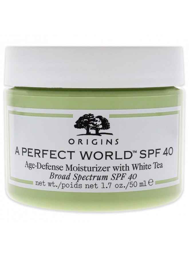 Origins A Perfect World SPF 40, Age-Defense Moisturizer With White Tea, 1.7 Fl Oz