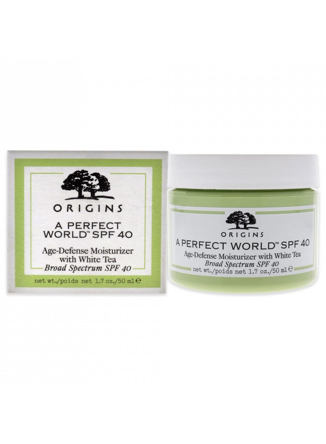 Origins A Perfect World SPF 40, Age-Defense Moisturizer With White Tea, 1.7 Fl Oz