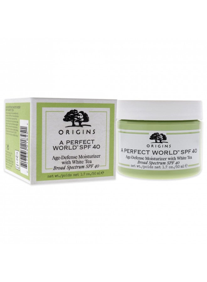 Origins A Perfect World SPF 40, Age-Defense Moisturizer With White Tea, 1.7 Fl Oz