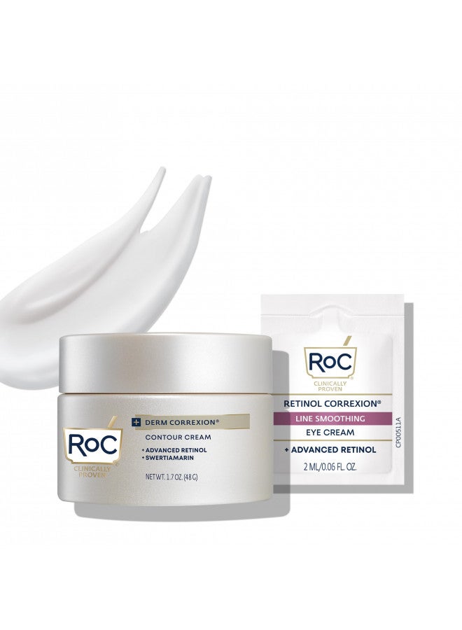 RoC Derm Correxion Neck Cream with Hyaluronic Acid and Advanced Retinol to visibly Tighten & Lift Horizontal Neck Lines, Facial Moisturiser to Contour Face, Neck and Jawline, 1.7oz