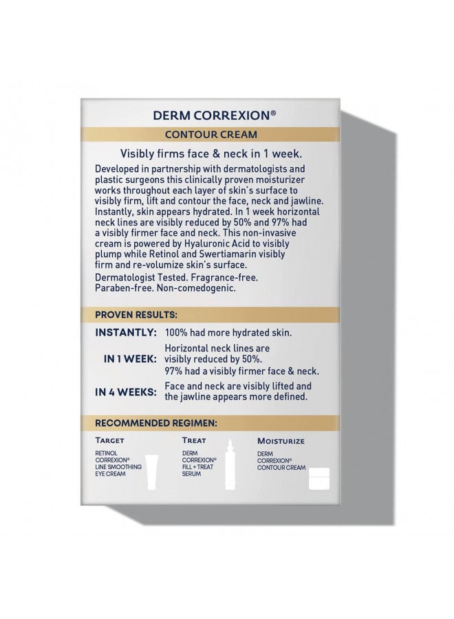 RoC Derm Correxion Neck Cream with Hyaluronic Acid and Advanced Retinol to visibly Tighten & Lift Horizontal Neck Lines, Facial Moisturiser to Contour Face, Neck and Jawline, 1.7oz