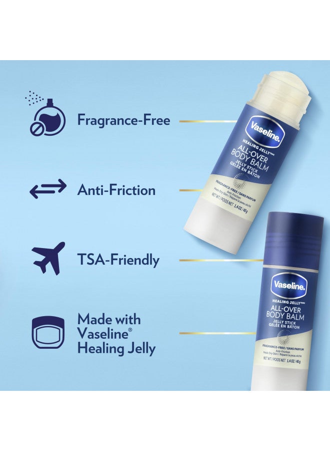 Vaseline Body Balm Stick For Dry Skin Relief Unscented Targeted Healing for Hard-to-Reach Spots 1.4 oz