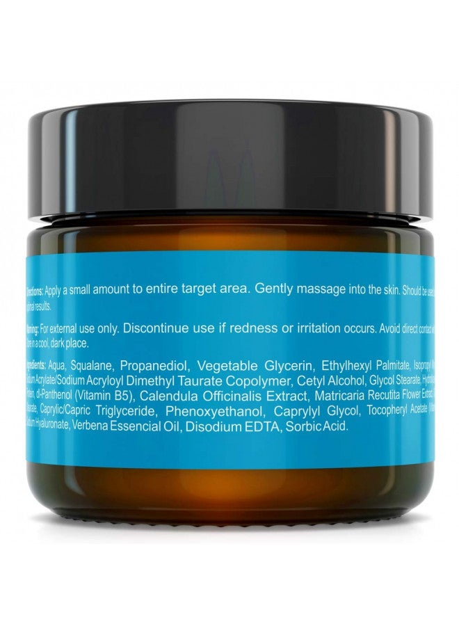 Pure Plant-Based Squalane HA+ Moisturizing Cream with Hyaluronic Acid Organic ECOCERT Approved USDA Certified Squalane Derived from Sugarcane Best Moisturizer For Face, Body & Skin - 2 fl / 60 ml