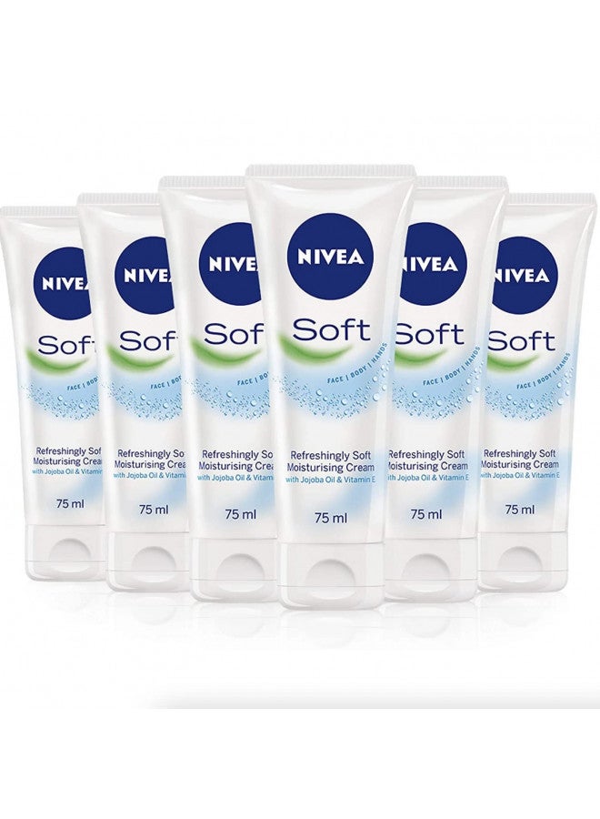 NIVEA Soft Moisturizing Creme 2.60 oz (Pack of 6)
