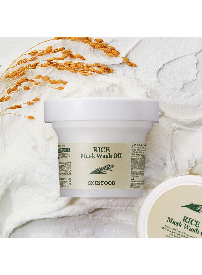 SKINFOOD Rice Mask Wash Off 3.5oz / Gently Exfoliates the Skin/Softening with Nutrient Rich Rice