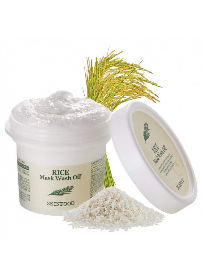 SKINFOOD Rice Mask Wash Off 3.5oz / Gently Exfoliates the Skin/Softening with Nutrient Rich Rice