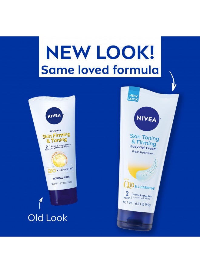 NIVEA Skin Firming and Toning Body Gel Cream with Q10, Firming Body Cream, Moisturizing Skin Cream, 6.7 Oz Tube