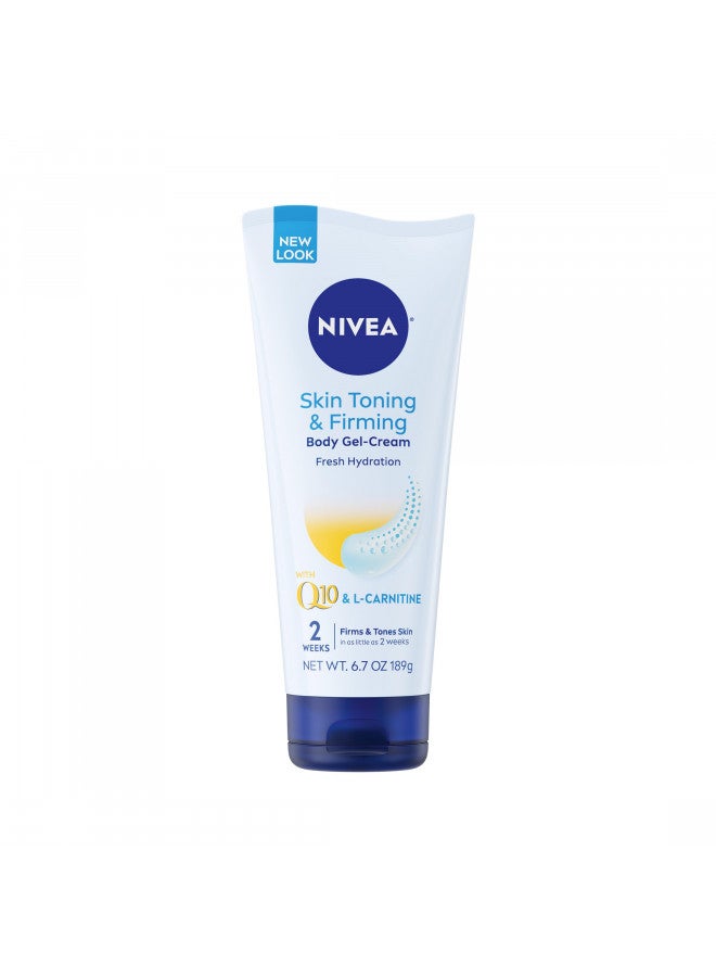 NIVEA Skin Firming and Toning Body Gel Cream with Q10, Firming Body Cream, Moisturizing Skin Cream, 6.7 Oz Tube