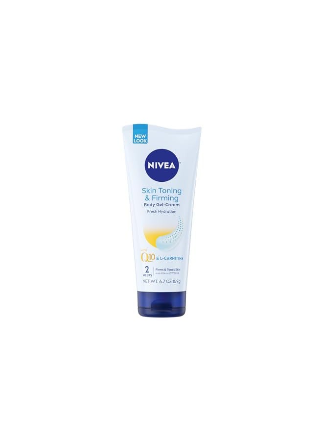 NIVEA Skin Firming and Toning Body Gel Cream with Q10, Firming Body Cream, Moisturizing Skin Cream, 6.7 Oz Tube