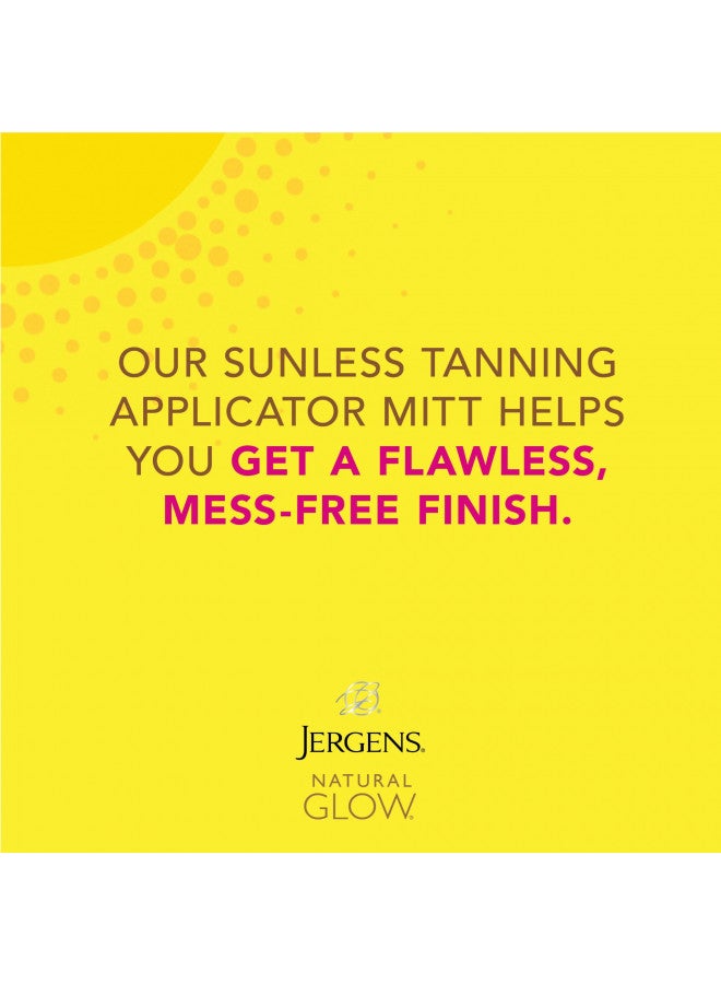 Jergens Natural Glow Body Applicator Mitt, Flawless, Streak-free Tanning Blender Glove, Reusable Tanning Mitt Protects Hands, Deep
