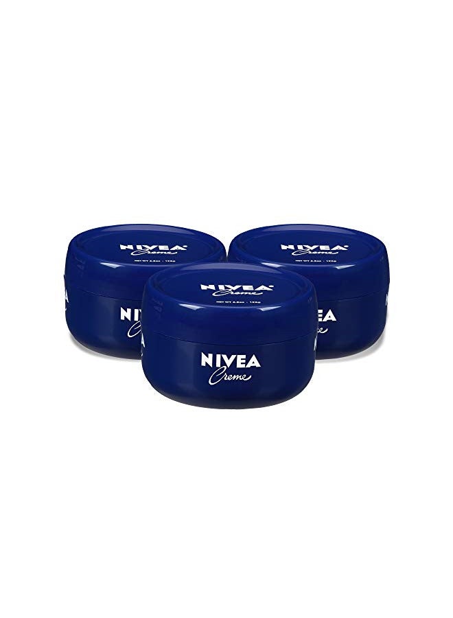 NIVEA Creme Body, Face and Hand Moisturizing Cream, 3 Pack of 6.8 Oz Jars