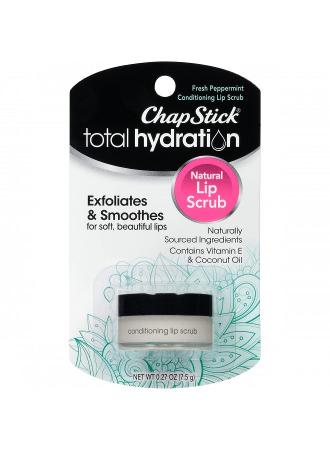 ChapStick Total Hydration Conditioning Lip Scrub Fresh Peppermint, Lip Exfoliator - 0.27 Oz