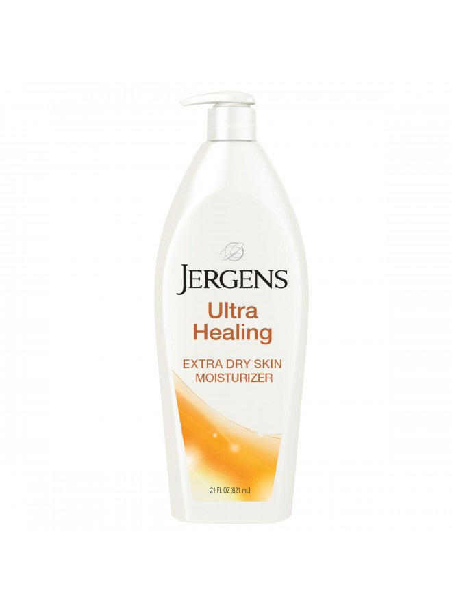 Jergens Ultra Healing Dry Skin Moisturizer, Body and Hand Lotion, for Absorption into Extra Dry Skin, 21 Ounce, with HYDRALUCENCE blend, Vitamins C, E, and B5